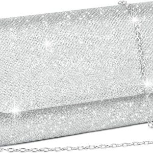 OSDUE Evening Bag Clutch Purses for Women, Rhinestones Purse, Sparkling Envelope Evening Bag with Detachable Chain